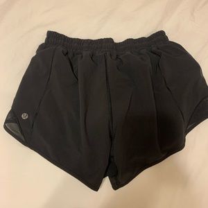 Lululemon hotty hot shorts, black, size 6, 4in, lightly worn